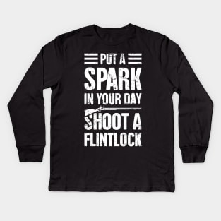 Gift For Flintlock Rifle History Gun Collector Kids Long Sleeve T-Shirt